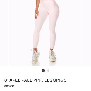 Saski Sample Staple Leggings in Pale Pink